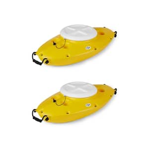 30 qt. Floating Insulated Beverage Kayak Yellow Cooler with 8 ft. Rope