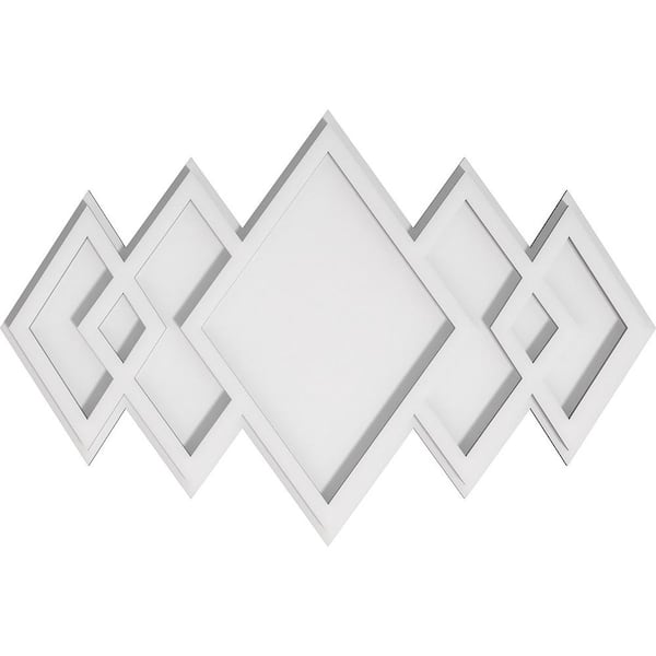 Ekena Millwork 1 in. P X 22 in. W X 14-5/8 in. H Zoe Architectural Grade PVC Contemporary Ceiling Medallion