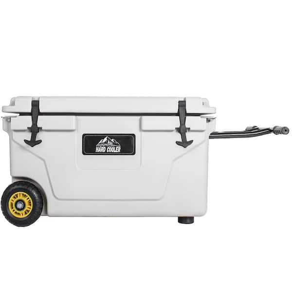 New 65 qt. White Plastic Ultra-Tough Hard Shell Cooler Box