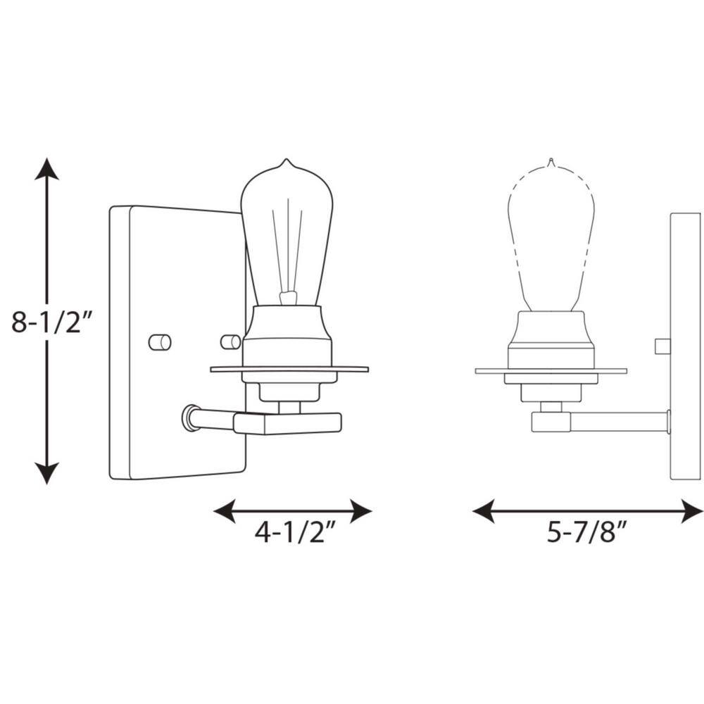 Graphite Nickel 8.5" Vintage Modern Wall Sconce