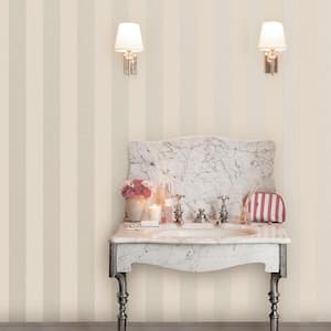 Lille Pearlescent Stripe Linen Unpasted Removable Wallpaper Sample