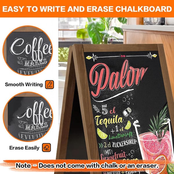 Afoxsos Double Sided A-Frame Chalkboard Sign Stand for Outdoor