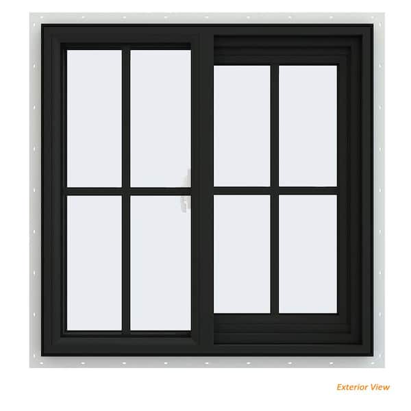 JELD-WEN 24 in. x 24 in. V-2500 Series Bronze Exterior/White