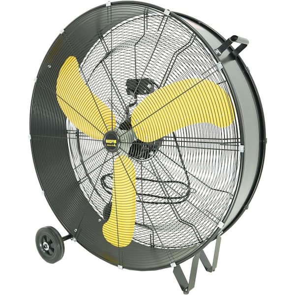 36 in. 2-Speeds Drum Fan in Black with 3/5 HP Powerful Motor for Workshop, Garage, Industrial Room