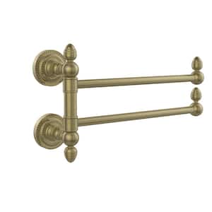 Dottingham Collection 2 Swing Arm Towel Rail in Antique Brass