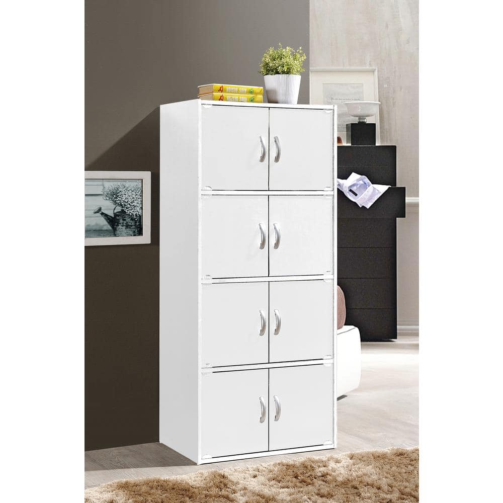 White 8-Door Multipurpose Storage Cabinet