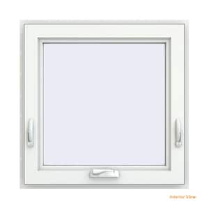 29.5 in. x 29.5 in. V-4500 Series White Vinyl Awning Window with Fiberglass Mesh Screen
