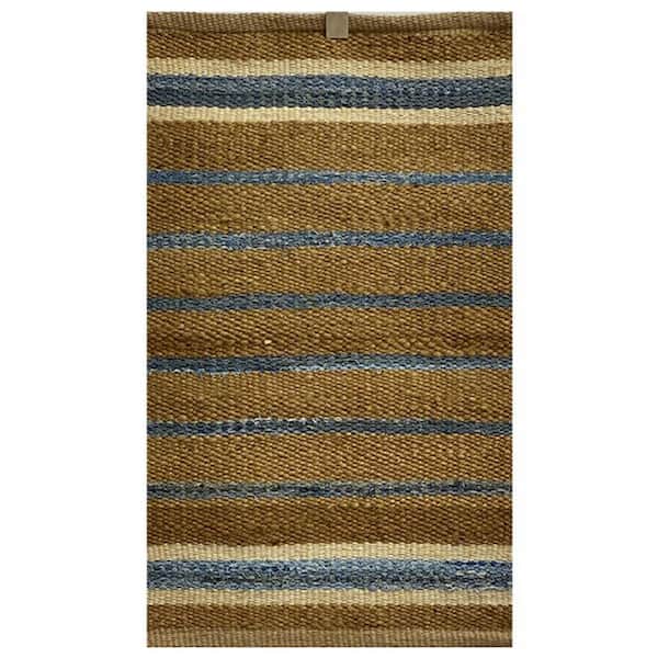 HomeRoots Tan/Multi 7 ft. x 9 ft. Rectangle Jute Area Rug