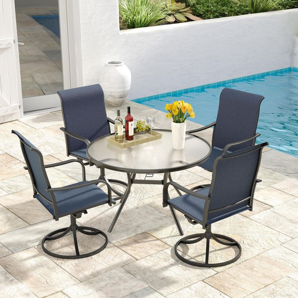 5 Pieces 40 in. Round Patio Dining Set price history on PriceWatchPro