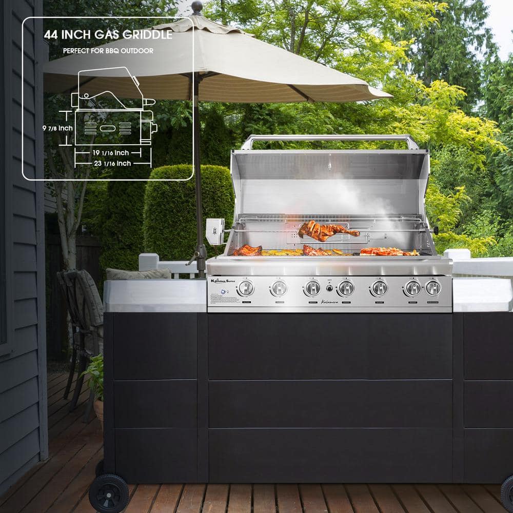 Kalamera 6-Burner Stainless Steel Built-In Gas Grill