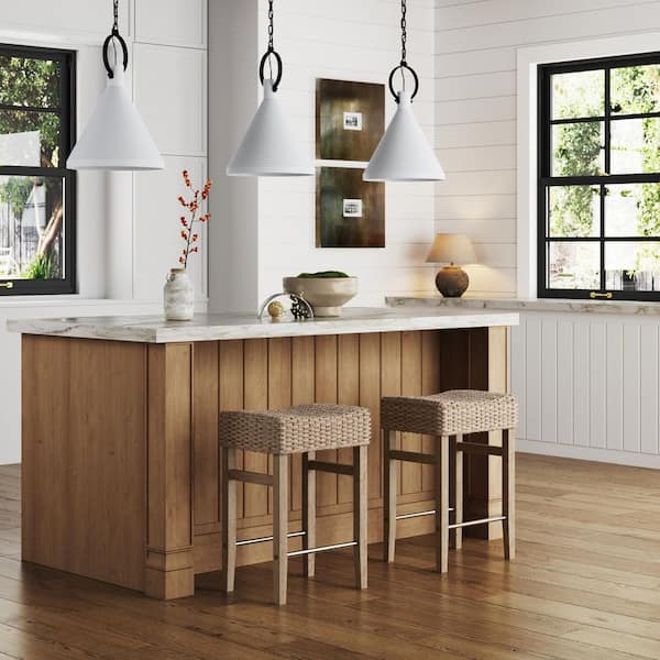 Nathan James Harvey 25 Seagrass/Brushed Gray Backless Solid