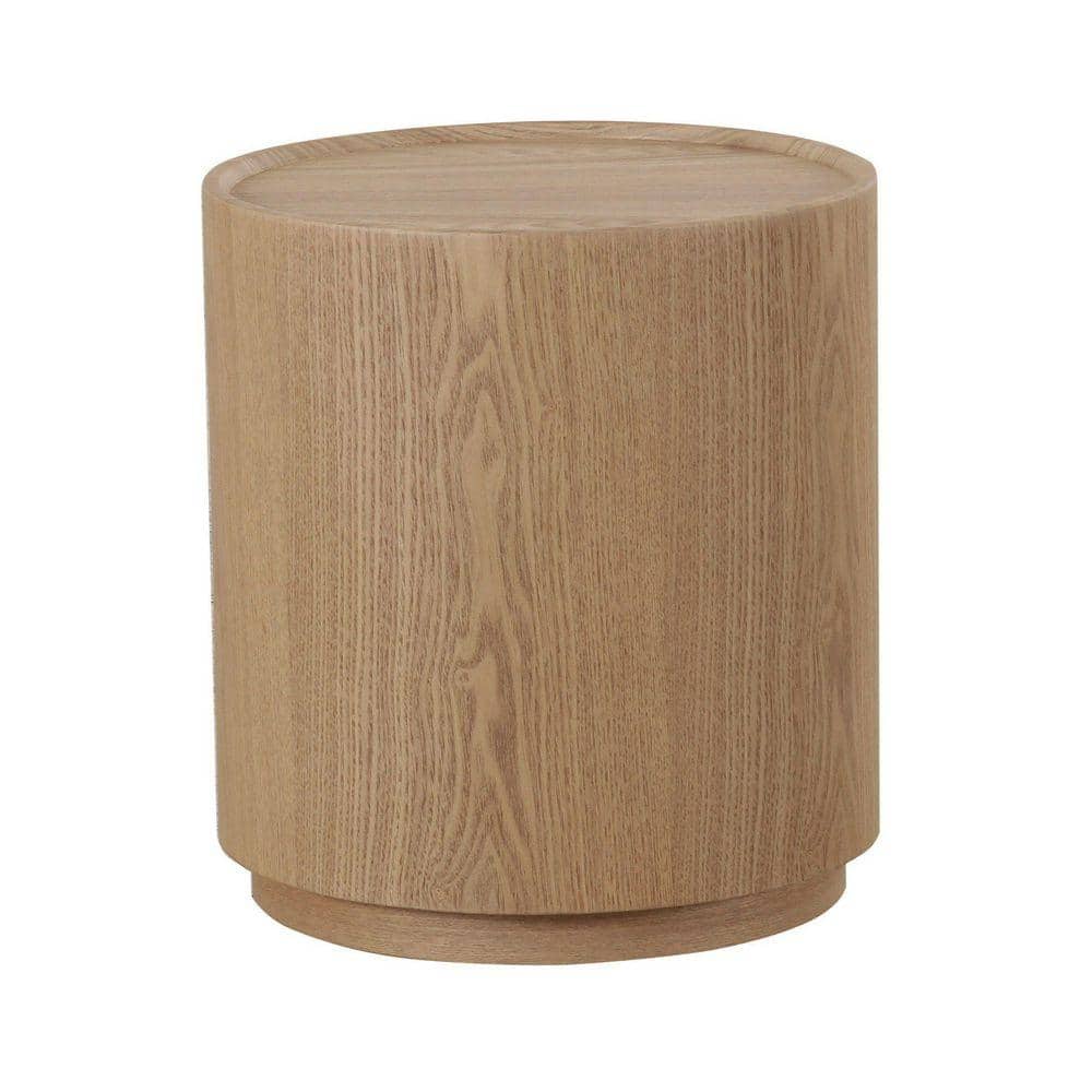 MR MODREST Modrest Quillen Modern 16 in. Natural Ash Round Wood End ...