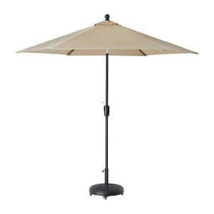 9 ft. Aluminum Market Crank and Tilt Patio Umbrella in Riverbed Tan