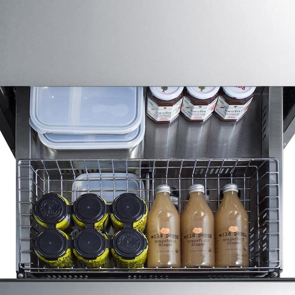 Summit Appliance 3.5 Cubic Feet Garage Ready Frost-Free Undercounter  Freezer Drawers with Adjustable Temperature Controls and LED Light