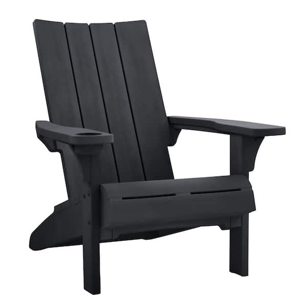 Keter Modern Grey Resin Adirondack Chair 261529 - The Home Depot