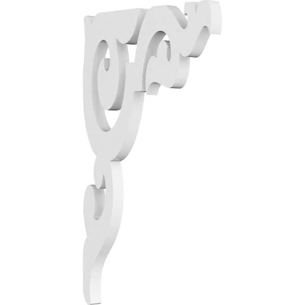 Ekena Millwork 5/8 in. W x 12 in. H x 7 in. D PVC Rotherham Bracket