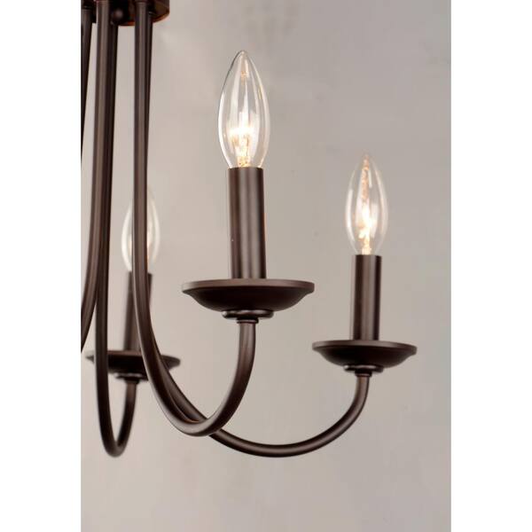 Maxim Lighting - Logan 21 in. 5-Light Candle Chandelier No Bulbs Included Flush Mount