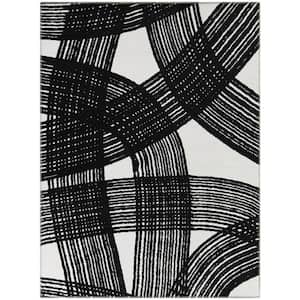 Meiselas Black 8 ft. x 10 ft. Abstract Area Rug