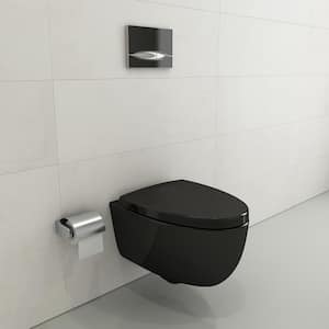 Milano Wall-Hung Elongated Toilet Bowl Only in Black