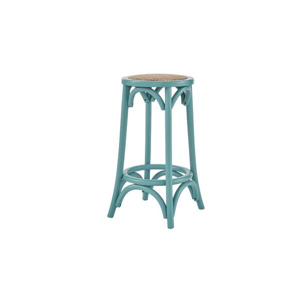 Home Decorators Collection Mavery Aloe Green Wood Backless Counter Stool (13.8 in. W x 26 in. H)
