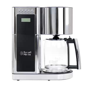 Glass 8-Cup Coffee Maker in Black and Stainless Steel