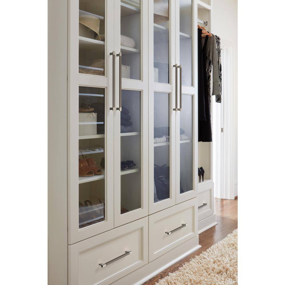 Polished Nickel and Gunmetal Modern Industrial Appliance Pull