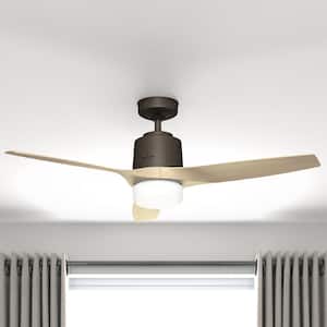 Neuron 52 in. Indoor Metallic Chocolate Smart Ceiling Fan with Remote and Light Kit