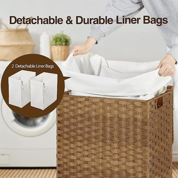  Laundry Basket Collapsible Laundry Hamper 2 Packs Clothes  Hamper Portable Dirty Clothes Basket Smart Saving Space Hampers for Laundry  Dorm Room Ventilated Design (Blue) : Home & Kitchen