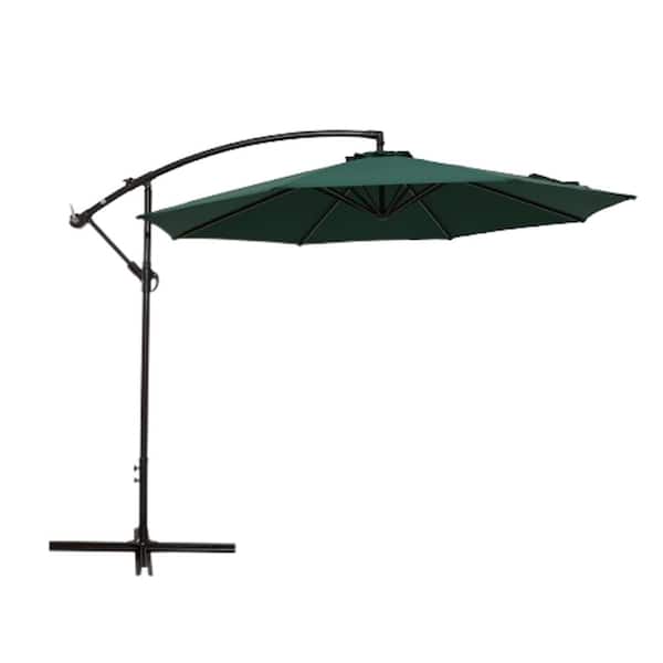 ITOPFOX 10 ft. Alluminium Pole Market Patio Umbrella in Dark Green