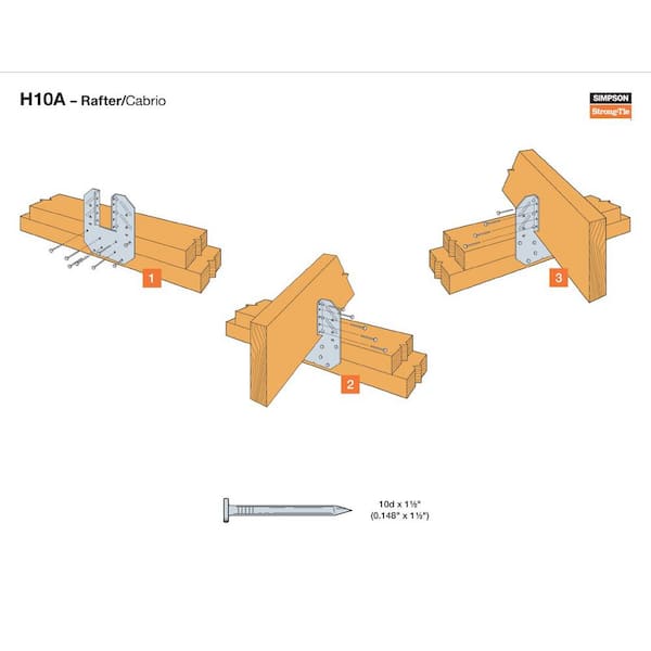 Simpson Strong-Tie H10A 18-Gauge ZMAX Galvanized Hurricane Tie