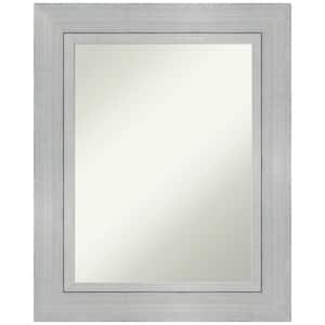 Romano Silver 25.25 in. H x 31.25 in. W Wood Framed Non-Beveled Bathroom Vanity Mirror in Silver