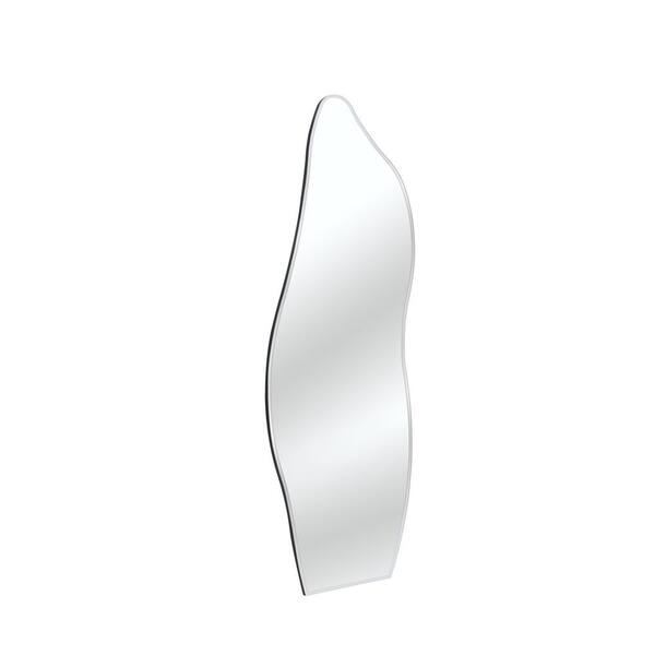 EDGEWOOD 24 in. W x 63 in. H Frameless Irregular Silver Wall Mirror