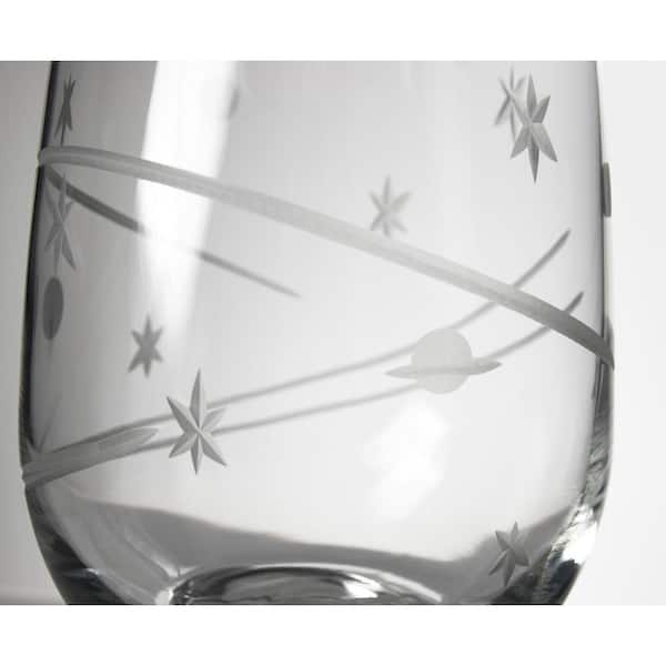 Rolf Glass Cyclone 17 fl. oz. Stemless Wine Glasses Set (Set of 4) 455334-S/ 4 - The Home Depot