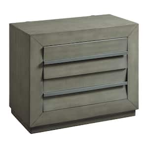 Cosmo 24 in. H x 28 in. W x 16 in. D Nightstand With USB in Grey