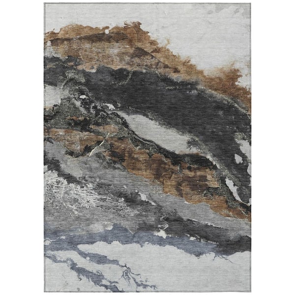 Addison Rugs Chantille Machine Washable Indoor/Outdoor Abstract ACN2054 Gray 10 ft. x 14 ft. Area Rug