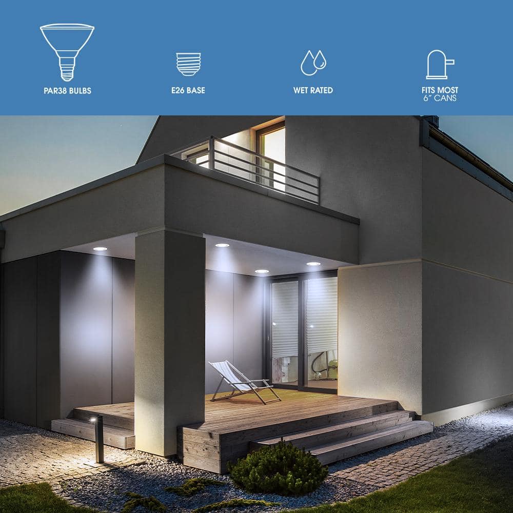 Feit Electric Daylight 75W Equivalent PAR38 LED Bulb 4-Pack