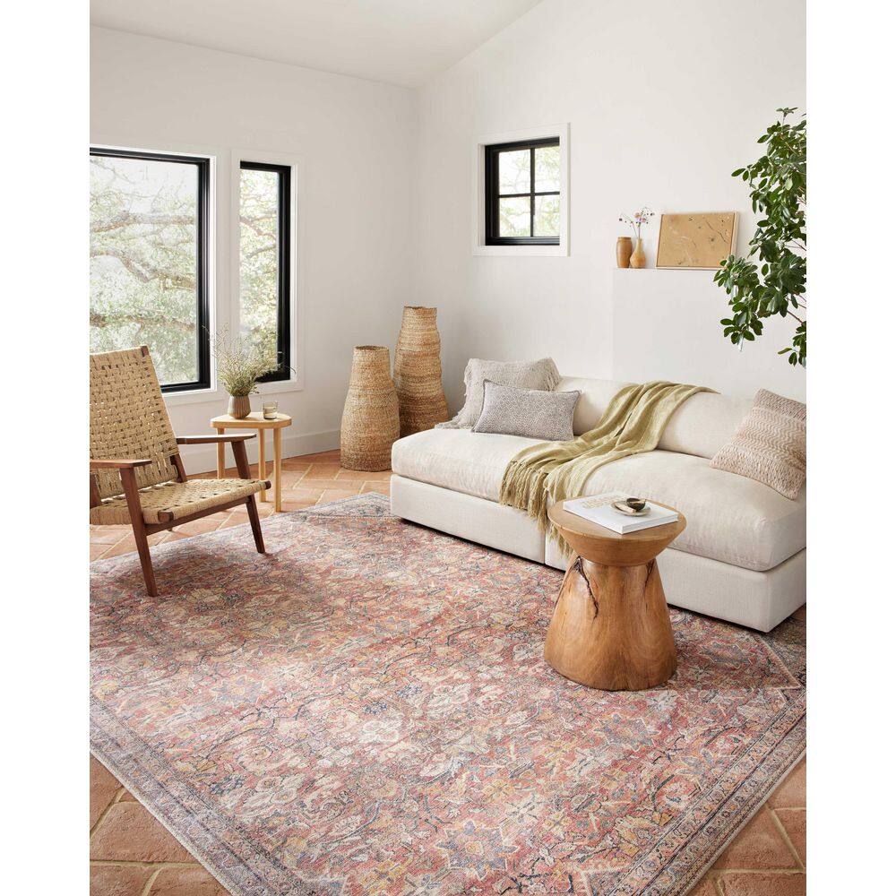 Adrian Rust Denim Oriental Runner Rug 2'6" x 12'
