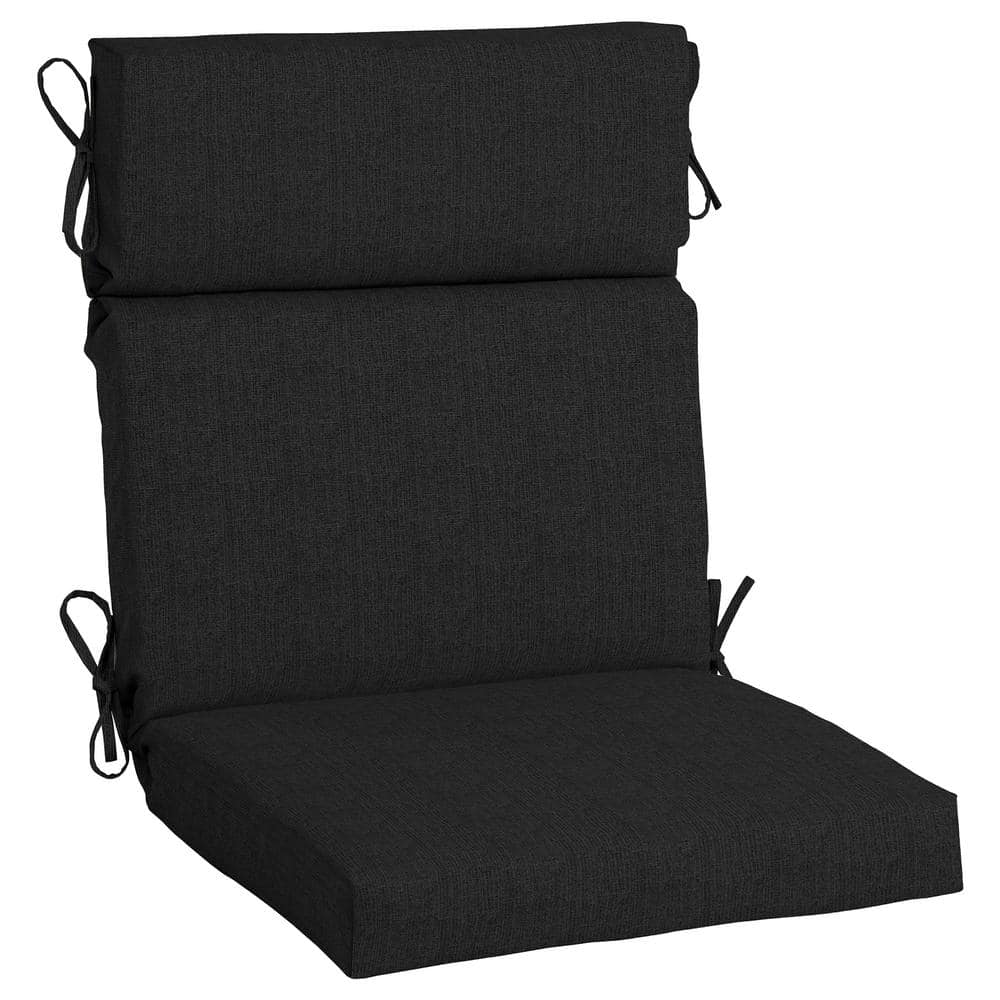 Home Decorators Collection Oak Cliff 20 x 20 Sunbrella Canvas Black Outdoor Chair Cushion (2-Pack)