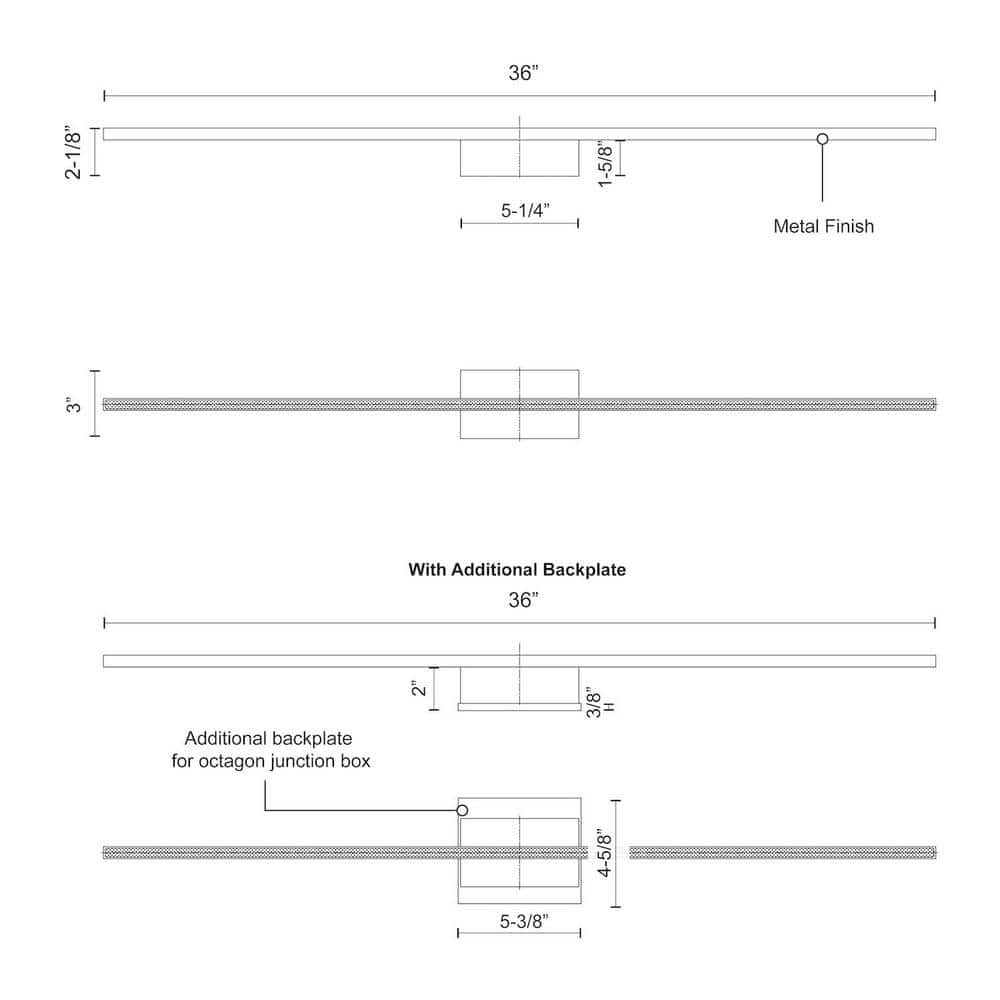 Vega Minor Sleek White Aluminum 36" LED Wall Sconce