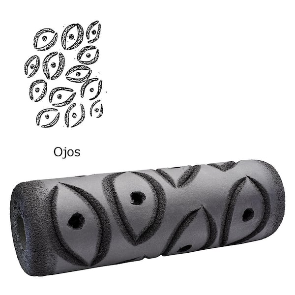 9 in. Ojos Textured Foam Roller Cover