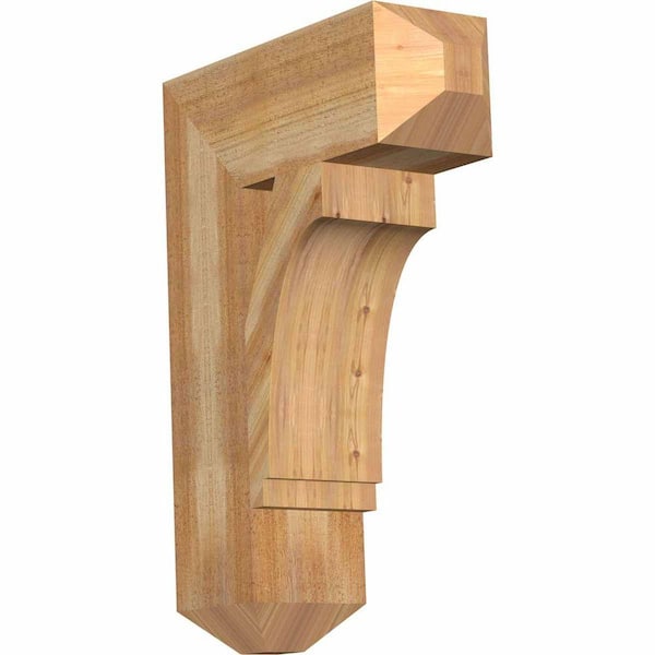 Ekena Millwork 6 in. x 26 in. x 18 in. Western Red Cedar Imperial Craftsman Rough Sawn Bracket