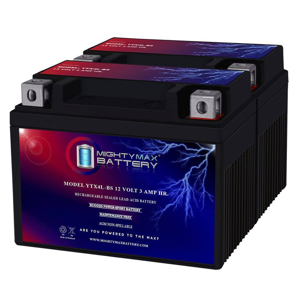 YTX4L-BS SLA Replacement Battery Compatible with BikeMaster MG4L-BS - 2 Pack price history on PriceWatchPro
