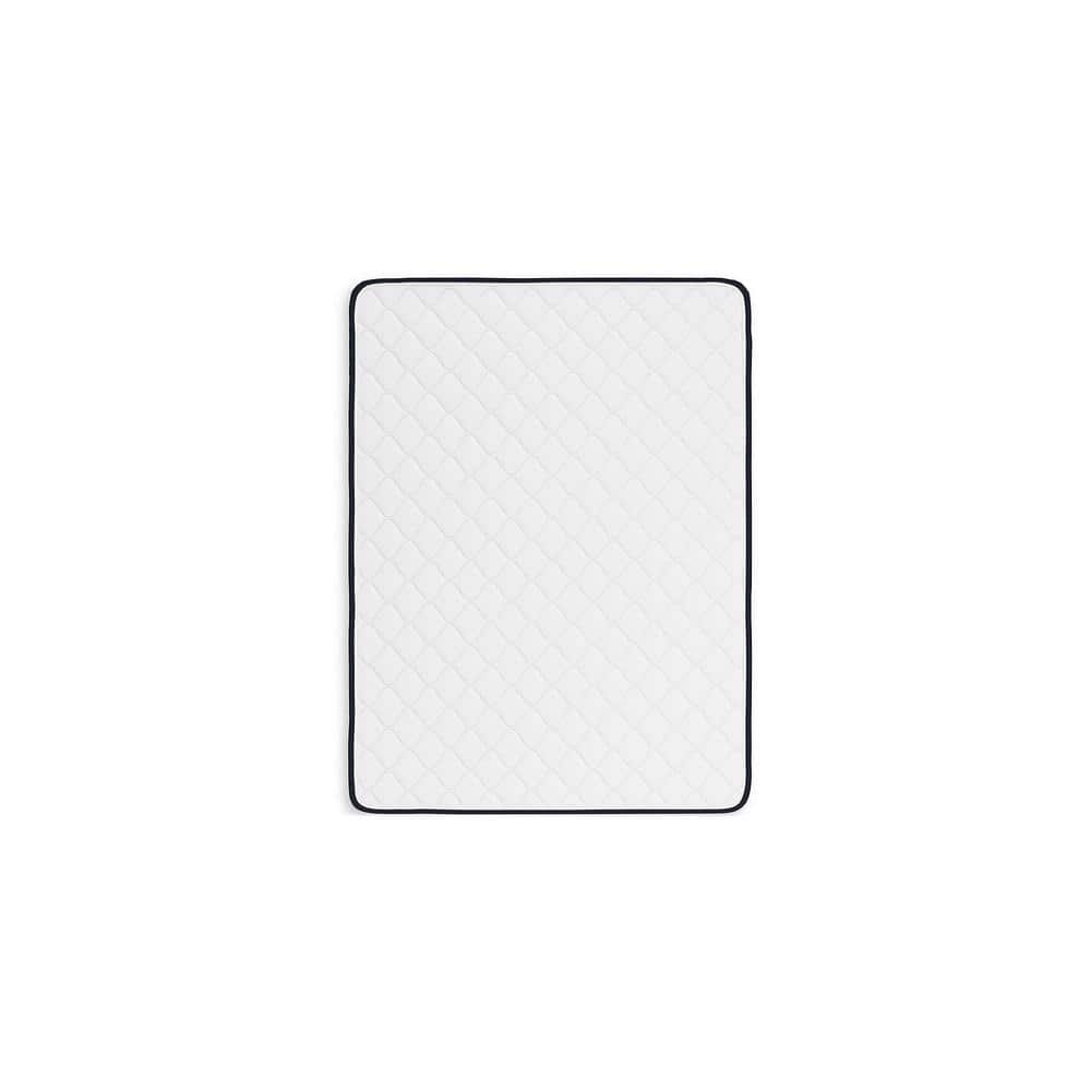 White Twin Size Firm Foam Mattress with Quilted Cover