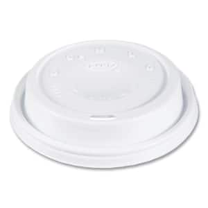 Cappuccino White Dome Sipper Disposable Plastic Cup Lids, Fits 12 oz to 24 oz Cups (1000 Per Case)