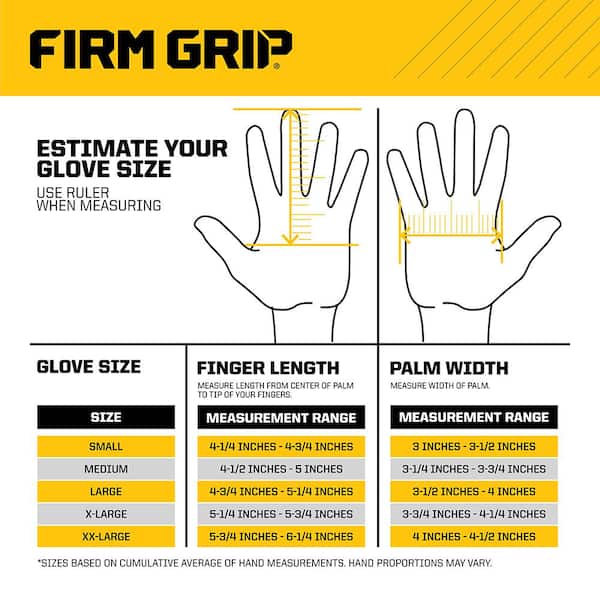 FIRM GRIP - Large Xtreme Fit Work Gloves