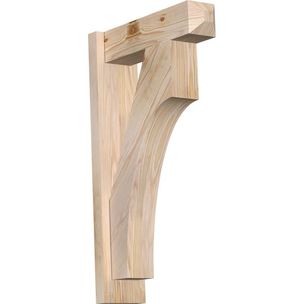 Ekena Millwork 6 in. x 30 in. x 18 in. Douglas Fir Westlake Craftsman Smooth Outlooker