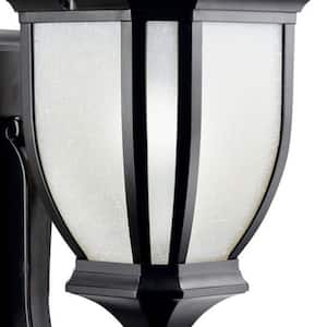 Salisbury 1-Light Black Outdoor Hardwired Wall Lantern Sconce with No Bulbs Included (1-Pack)