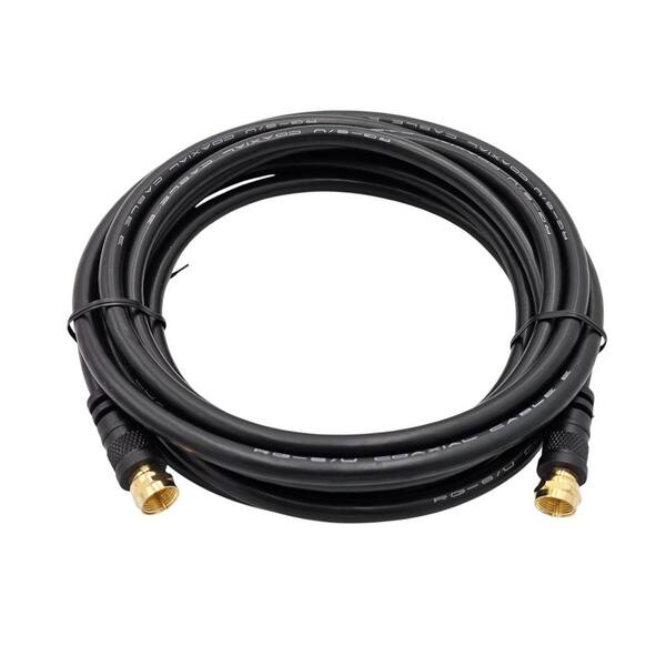 Micro Connectors, Inc 6 ft. (18AWG) RG-6 F-Type Shielded Coaxial