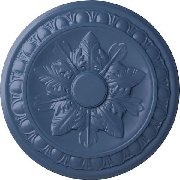 Ekena Millwork 17-3/4" x 1-1/8" Exeter Urethane Ceiling Medallion (Fits Canopies upto 3-1/8"), Hand-Painted Americana