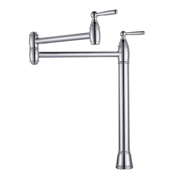 ARCORA Deck Mounted Pot Filler with Lever Handle in Chrome